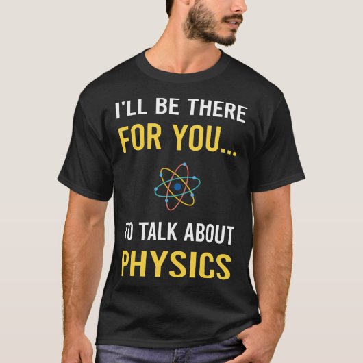 Praat over natuurkunde t-shirt (Voorkant)