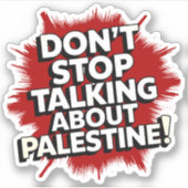 Praat over Palestina! Sticker (Voorkant)
