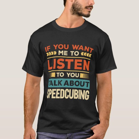 Praat over Speedcubing T-shirt (Voorkant)