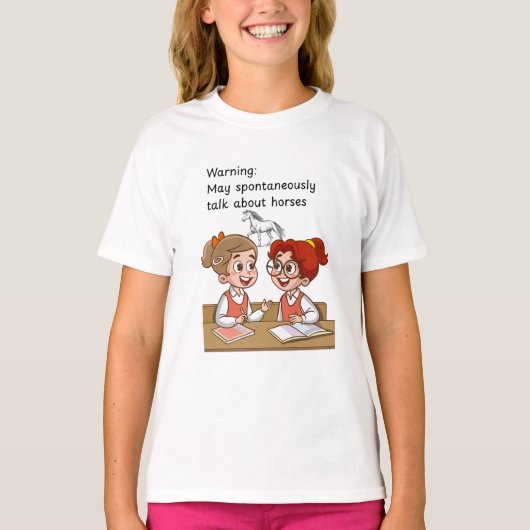 Praat paard praat t-shirt (Voorkant)