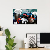 PRAAT PIRATENKATJES EN SCHIP IN DE ZEE STORM POSTER (Thuiskantoor)