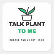 Praat Plant Met Mij Grappige Plant Sticker