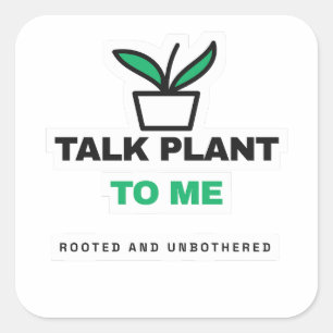Praat Plant Met Mij Grappige Plant Sticker