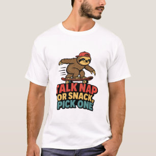 Praat Slaap of Snack Luiaard T-shirt