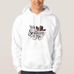 Praat Southern to Me Funny Cowboy Pet Western Hoodie