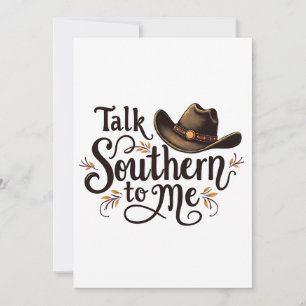 Praat Southern to Me Funny Cowboy Pet Western Kaart