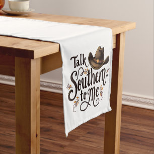 Praat Southern to Me Funny Cowboy Pet Western Korte Tafelloper
