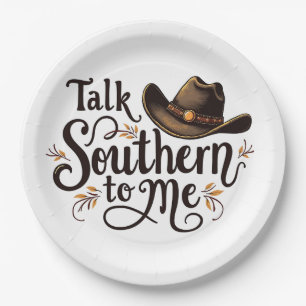 Praat Southern to Me Funny Cowboy Pet Western Papieren Bordje