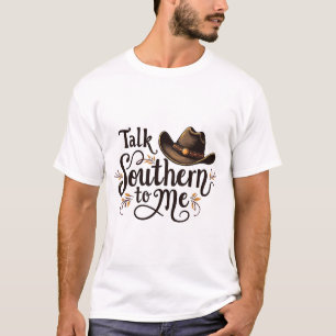 Praat Southern to Me Funny Cowboy Pet Western T-shirt