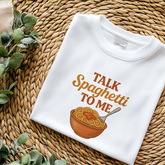 Praat spaghetti tegen mij | Grappige Italiaanse ee T-shirt