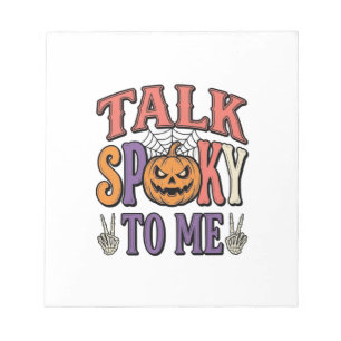 Praat Spoky Tegen Mij Vintage Halloween T-shirt On Notitieblok