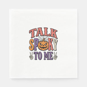 Praat Spoky Tegen Mij Vintage Halloween T-shirt On Servet