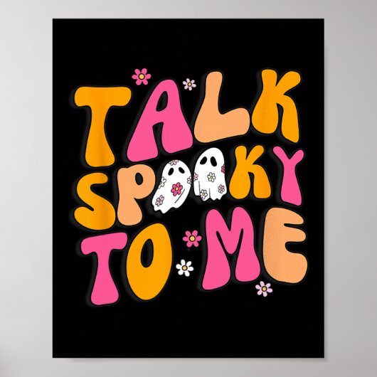 Praat Spooky met mij Kostuum Halloween Matching Fa Poster (Voorkant)