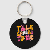 Praat Spooky met mij Kostuum Halloween Matching Fa Sleutelhanger (Voorkant)