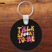 Praat Spooky met mij Kostuum Halloween Matching Fa Sleutelhanger (Voorkant)