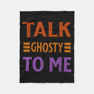 Praat spooky tegen me Grappig Halloween griezelige Fleece Deken