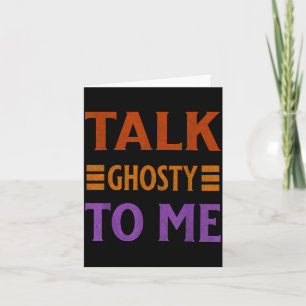 Praat spooky tegen me Grappig Halloween griezelige Kaart
