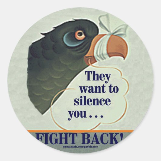 Praat te veel ronde sticker (Voorkant)