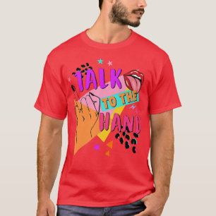 Praat tegen de hand Grappige bruid vrijgezellenfee T-shirt