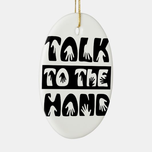 Praat tegen de hand keramisch ornament (Rechts)