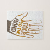 Praat tegen de hand legpuzzel (Horizontaal)