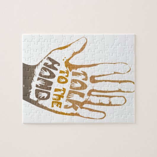 Praat tegen de hand legpuzzel (Horizontaal)