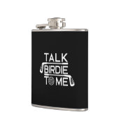 Praat tegen me grappig Golf Golfer Golfing Heupfles (Links)