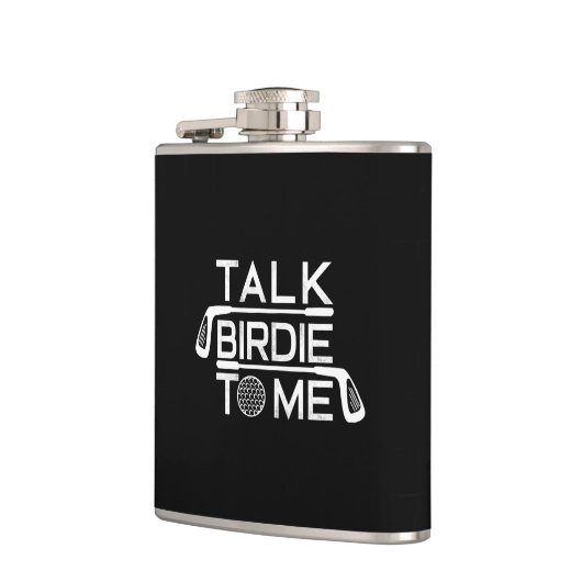 Praat tegen me grappig Golf Golfer Golfing Heupfles (Links)