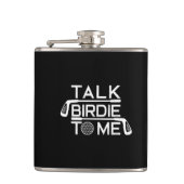 Praat tegen me grappig Golf Golfer Golfing Heupfles (Voorkant)