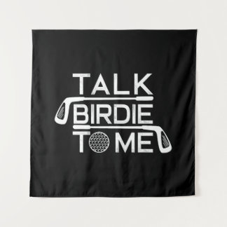 Praat tegen me grappig Golf Golfer Golfing Wandkleed