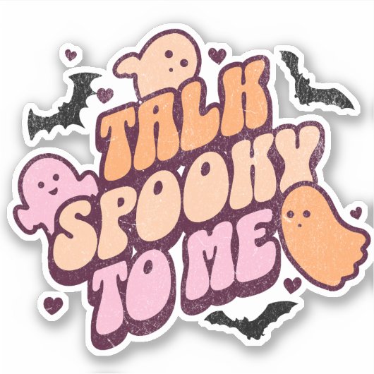Praat tegen me spooky sticker (Voorkant)