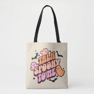 Praat tegen me spooky tote bag