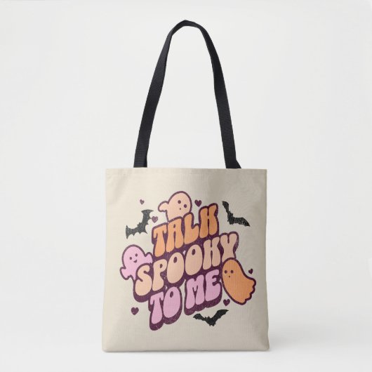 Praat tegen me spooky tote bag (Voorkant)
