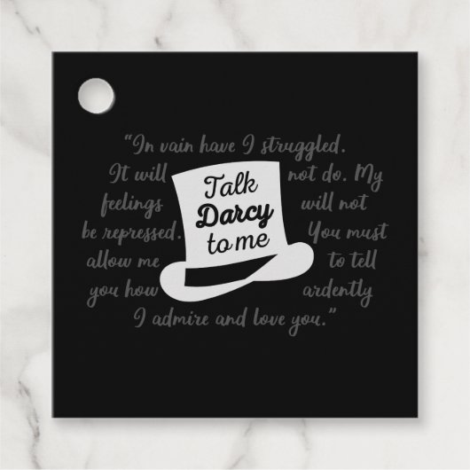 Praat tegen mij Darcy II Bedankjes Labels (Voorkant)