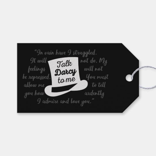 Praat tegen mij Darcy II Cadeaulabel (Voorkant (Horizontaal))