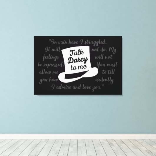Praat tegen mij Darcy II Canvas Afdruk (Insitu (Houten vloer))