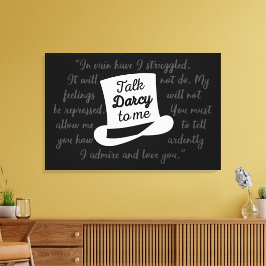 Praat tegen mij Darcy II Canvas Afdruk (Insitu (Woonkamer))