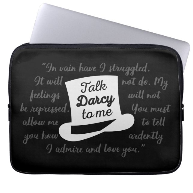 Praat tegen mij Darcy II Laptop Sleeve (Voorkant)