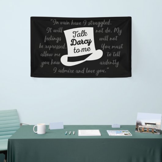 Praat tegen mij Darcy II Spandoek (Beurs)