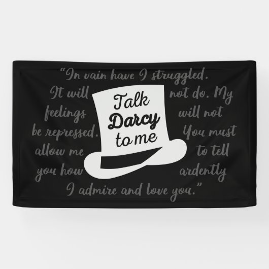 Praat tegen mij Darcy II Spandoek (Horizontaal)