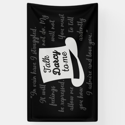 Praat tegen mij Darcy II Spandoek (Verticaal)