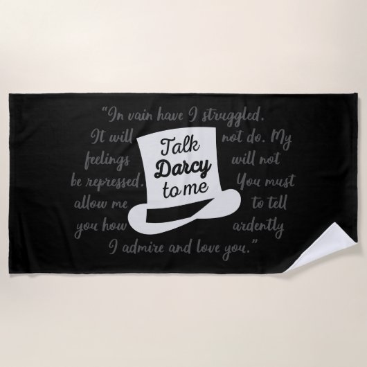 Praat tegen mij Darcy II Strandlaken (Voorkant)