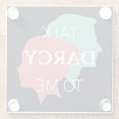 Praat tegen mij over Darcy IV Glazen Onderzetter (Achterkant)