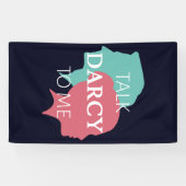 Praat tegen mij over Darcy IV Spandoek (Horizontaal)