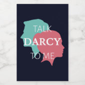 Praat tegen mij over Darcy IV Voedselcontainer Etiket (Enkel label)