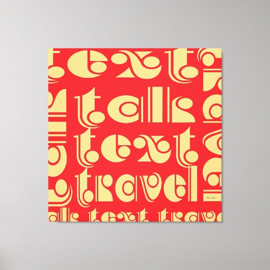 Praat Tekst Reizen Canvas Afdruk (Voorkant)