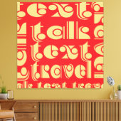 Praat Tekst Reizen Canvas Afdruk (Insitu (Woonkamer))