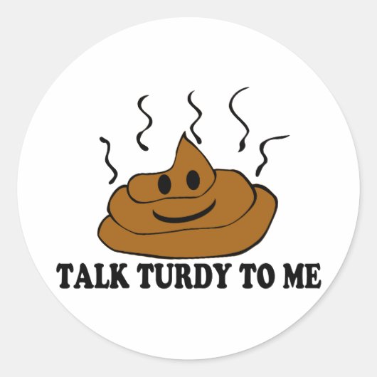 Praat Turdy tegen me Ronde Sticker (Voorkant)