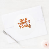 Praat Turk Met Me – Grappige Thanksgiving Sticker (Envelop)
