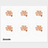 Praat Turk Met Me – Grappige Thanksgiving Sticker (Vel)